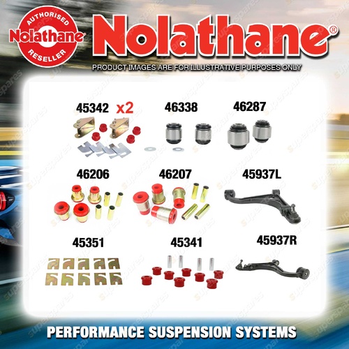 Nolathane Control arm & bush kit with shims for FORD TICKFORD TS50 AU 8CYL