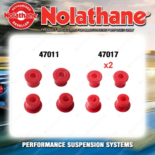Nolathane Spring eye & shackle bush kit for NISSAN URVAN E23 4CYL 4/1980-10/1986