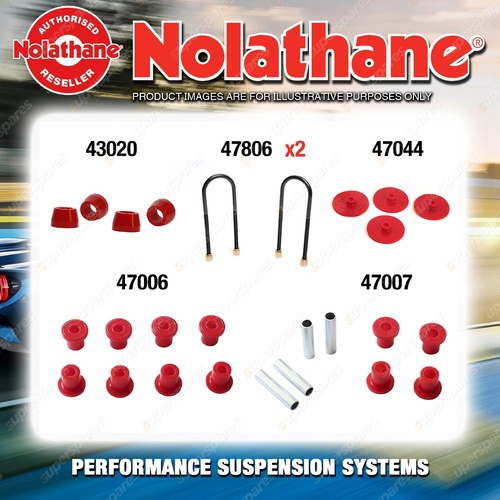 Rear Nolathane Suspension Bush Kit for HOLDEN F SERIES FJ 6CYL 10/1953-1/1957
