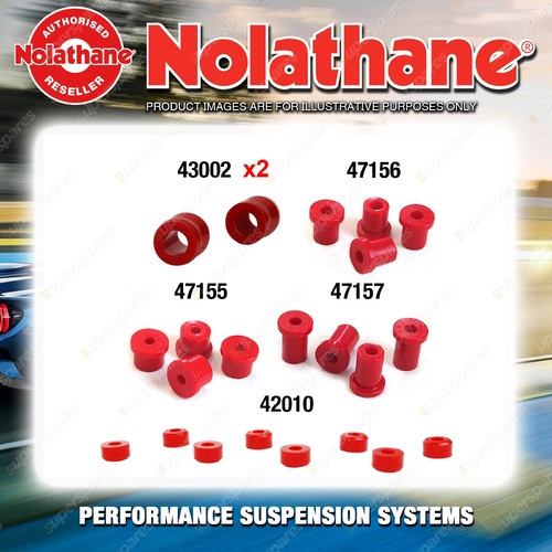 Rear Nolathane Suspension Bush Kit for NISSAN 1200 B110 120 4CYL 5/1970-4/1985