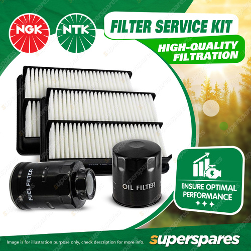 NTK Air Oil Cabin Filter Service Kit for Mercedes ML320CDI W164 3.0L OM642.940