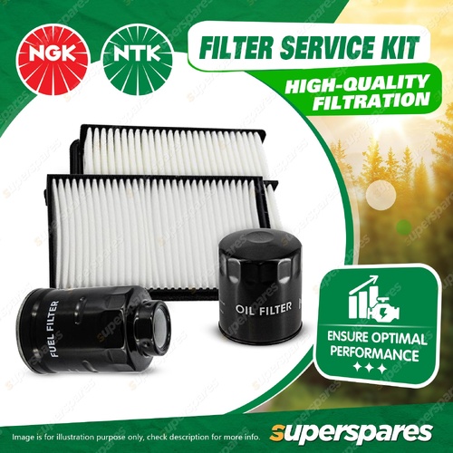 NTK Air Oil Fuel Cabin Filter Kit for Mercedes C250CDI W204 2.1L OM651.911