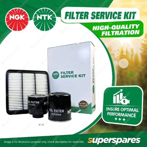NTK Air Oil Fuel Filter Service Kit for Mitsubishi Triton ML MN 2.5L
