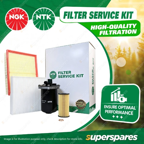 NTK Air Oil Fuel Cabin Filter Service Kit for Nissan Navara D23 NP300 2.3L 15-On