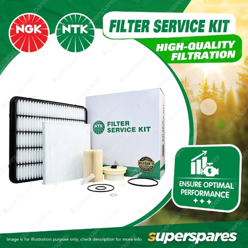 NTK Air Oil Fuel Cabin Filter Service Kit for Toyota Landcruiser VDJ200R 4.5L