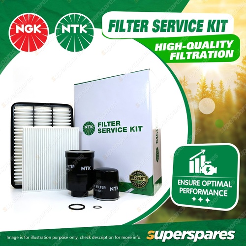 NTK Air Oil Fuel Cabin Filter Service Kit for Toyota Landcruiser Prado KDJ150R