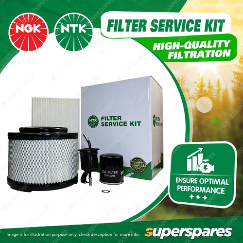 NTK Air Oil Fuel Cabin Filter Service Kit for Toyota Hilux TGN16R 2.7L 2005-2015