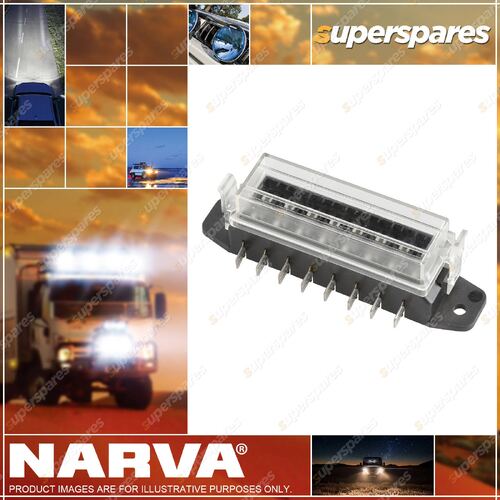 Narva 8-Way Standard Ats Blade Fuse Box 120 X 36 X 22mm 54424Bl Premium Quality