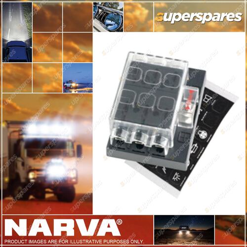 Narva 6 Way Standard Ats Blade Fuse Or Plug-In Type Circuit Breaker 54431