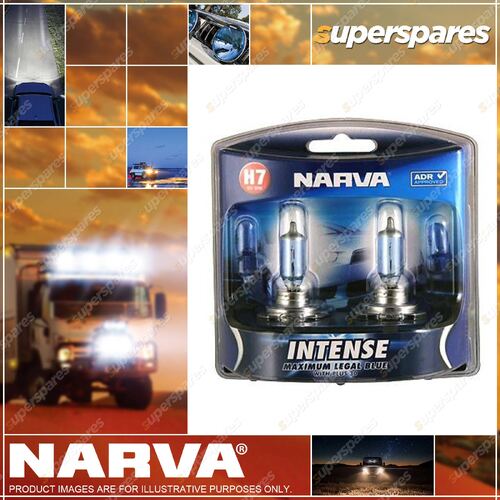 Narva H7 Performance Halogen Headlight Globes 12V 55W Intense Plus 30 Px26D