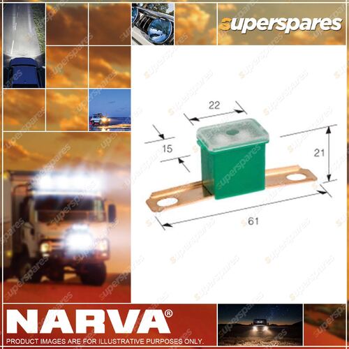 Narva L-Type Long Tab Fuse Link - 61mm 50 Amp - Blister pack of 1