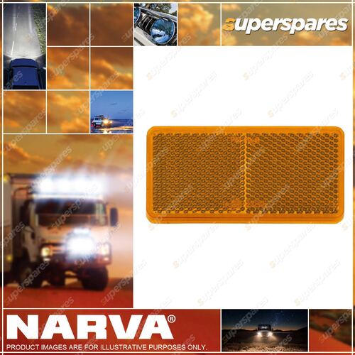 Narva Amber Retro Reflector 94mmx44mm with Self Adhesive Blister Pack 2