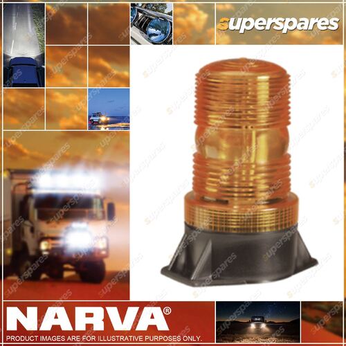 Narva Single Flash Strobe Light Amber Flange Base 12-80 Volts 85336A