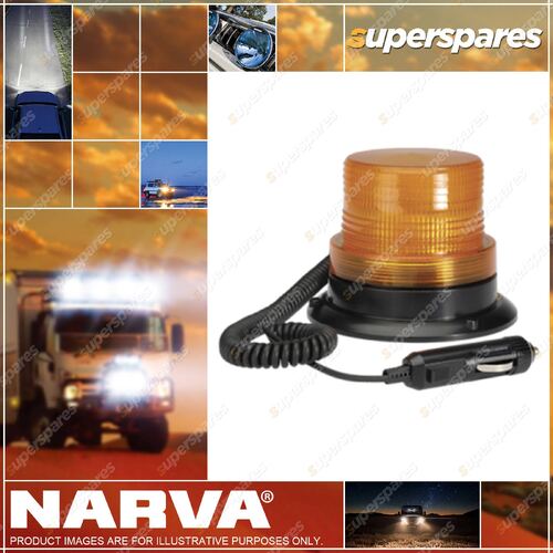 Narva Flash Strobe Light Amber Magnetic Base Cigarette Lighter Plug 85339A
