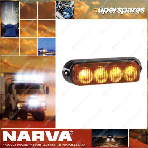 Narva High Powered LED Warning Light Amber 4X1 Watt 12 24V 85212A