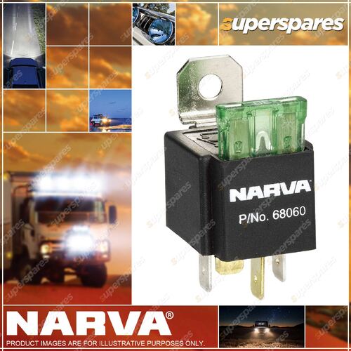 Narva 12 Volt Fused Relay 4 Pin 30 Amp 68060BL Blister Pack Premium Quality