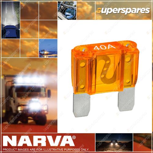 Narva Brand Auto Maxi Blade Fuses 40 Amp ORANGE - Blister pack of 1