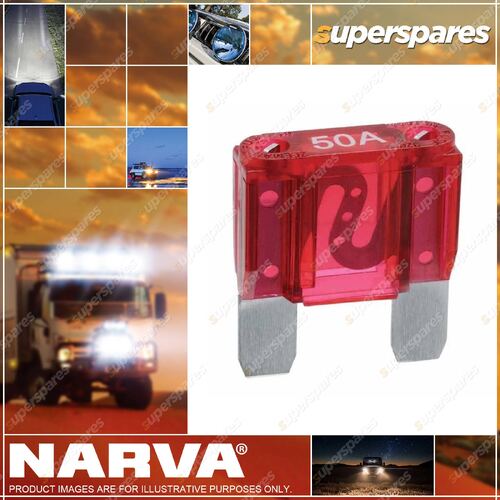 Narva Electrical Auto Maxi Blade Fuses 50 Amp RED - Blister pack of 1