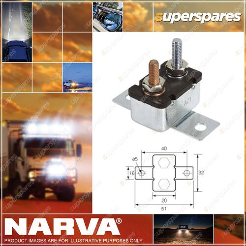 Narva Metal Automatic Circuit Breaker 35 Amp 54635BL Premium Quality