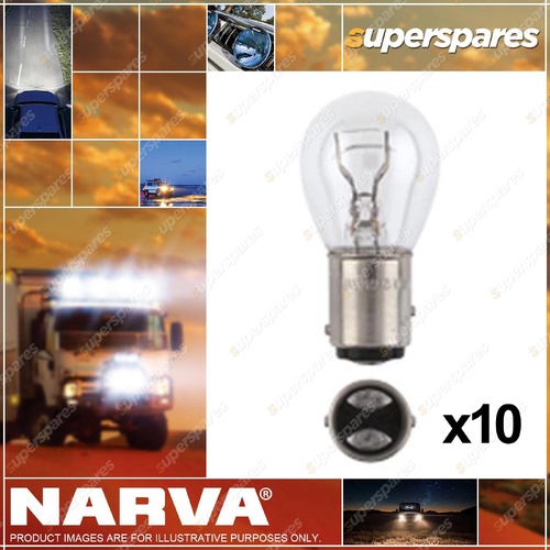 Narva Stop Tail Indicator Globes 21/21W Bay15D Offset Pins S-25mm 12V Box of 10