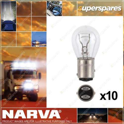Narva Stop Tail & Indicator Globe 24/6W Bay15D Offset Pins S-25mm Box of 10