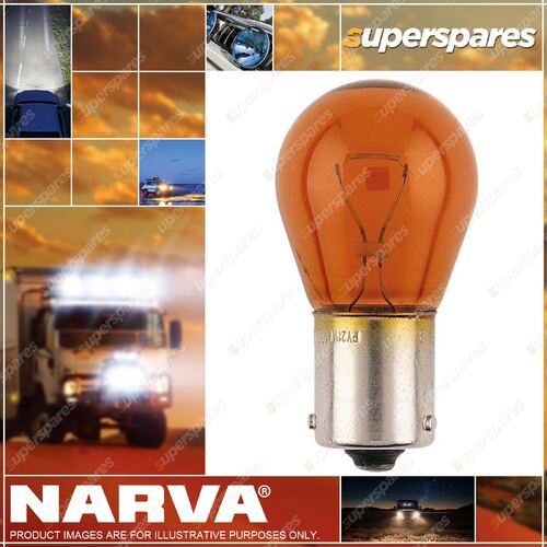 Narva Stop Tail And Indicator Globe Amber 12 Volt 21W BAU15S - Blister Pack Of 2