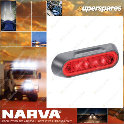 Narva LED Rear End Outline Marker Lamp Red With Grey Defl 10-30 Volt 90832Bl
