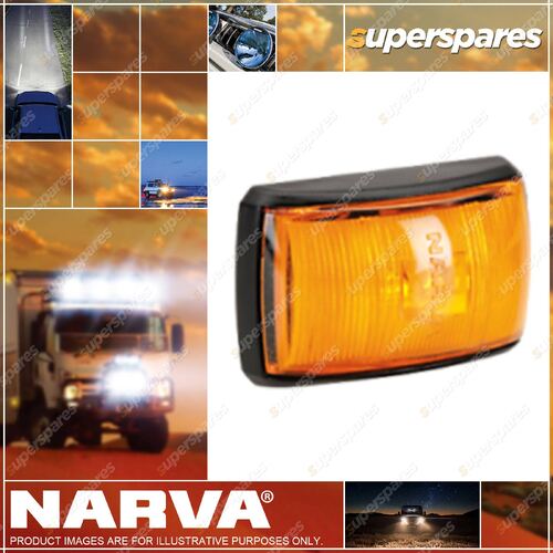 Narva LED Side Marker Front End Amber Lamp Black Deflector Base 10-33V 91422Bl