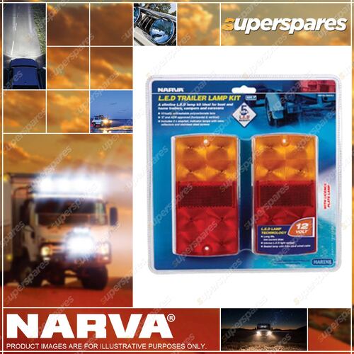 Narva LED Slimline Trailer Lamp Pack With Licence Plate Lamp 12 Volt