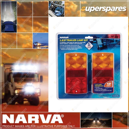 Narva LED Slimline Trailer Lamp Pack 12V X2 Headlight Globes Blister Pack 2