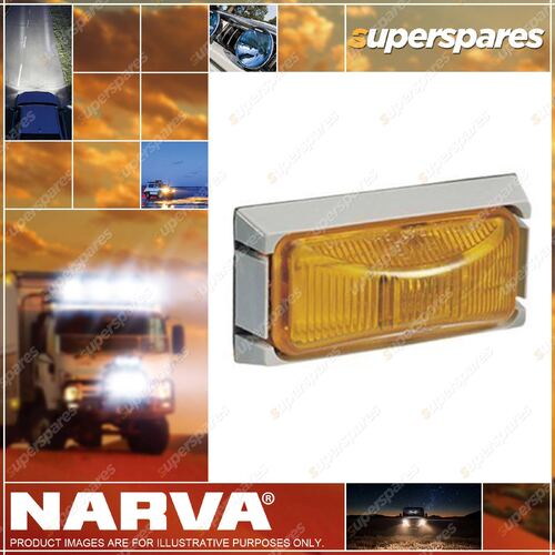 Narva 12V Sealed Side Direction Indicator External Cabin Lamp Kit Amber 91502