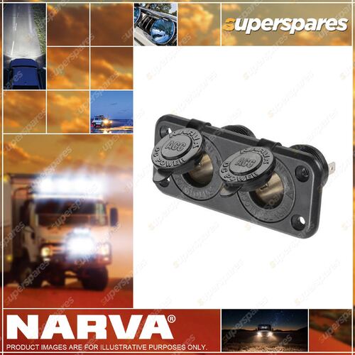 Narva Heavy-Duty Twin Accessory Sockets for RV and Marine Blister Pack