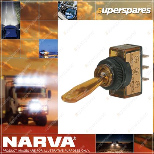 Narva Red Illuminated Off / On Toggle Switch - push on terminals 60053BL