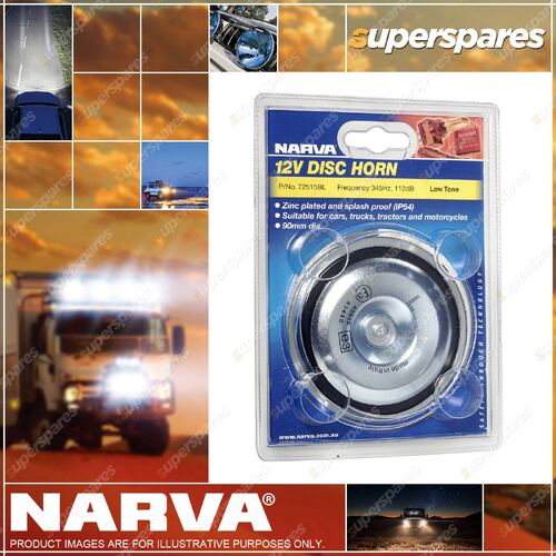 Narva 12 Volt High Tone Disc Horn 72517Bl Blister Type Pack Premium