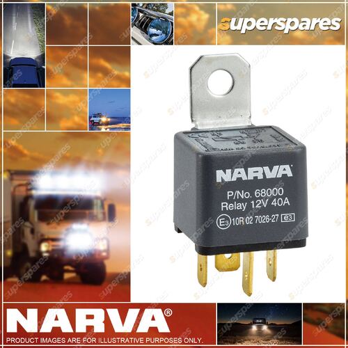 Narva 12 Volt Normal Open Relay 4 Pin 40 Amp 68000BL Premium Quality