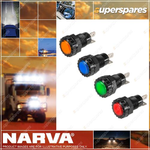 Narva Pilot Lamp With Red LED 12 Volt 17mm Diameter 62065Bl Premium
