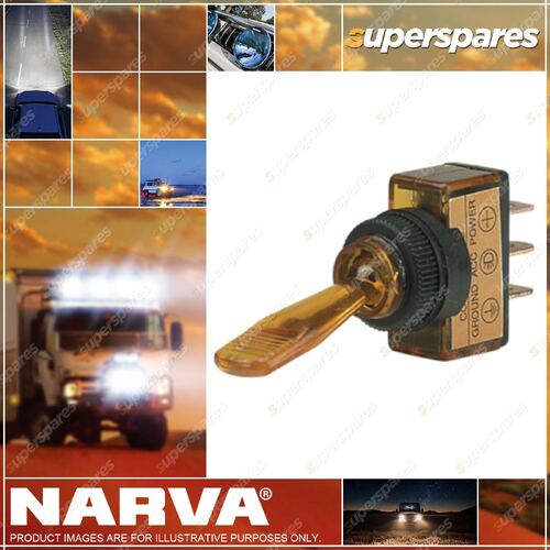 Narva Blue Illuminated Off / On Toggle Switch - push on terminals