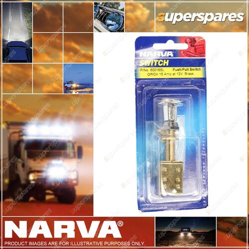 Narva Off/On Push/Pull Switch Marine Vehicle Auto Electrical - Blister Pack