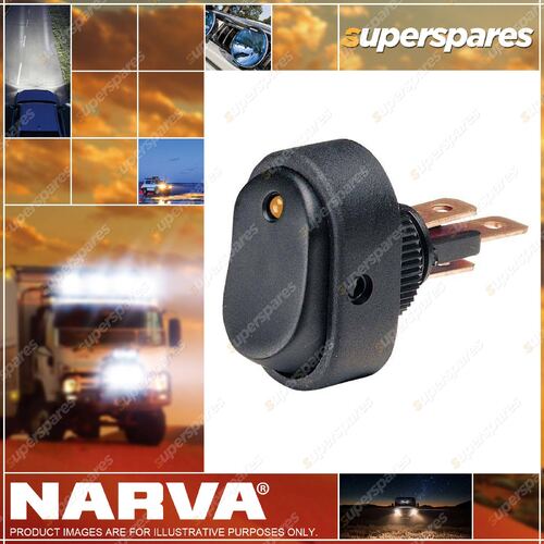 Narva Off / On Rocker Switch With push on terminal Amber LED 62057BL