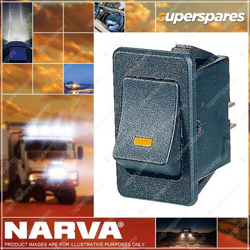 Narva Off/On Rocker Switch With Amber Led 63020BL Premium Quality
