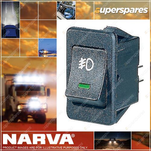 Narva Off/On Rocker Switch With Green LED And Front Fog Symbol 63027Bl