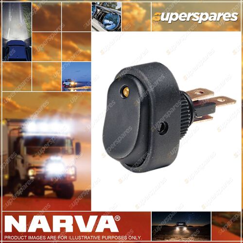 Narva Off / On Rocker Switch With push on terminal Red LED 62057BL