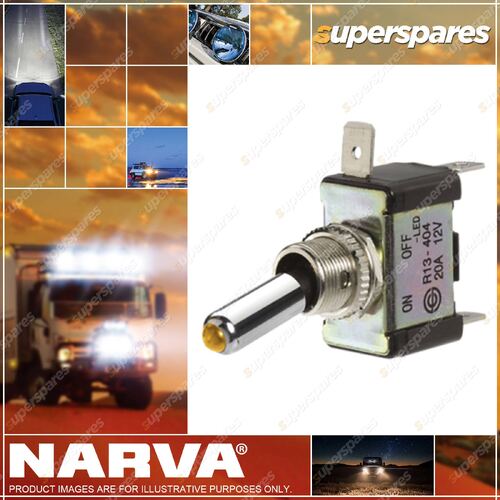 Narva Off / On Toggle Switch With Green LED Car Marine Light 60285BL