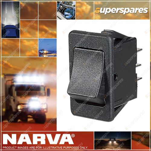 Narva On / On Rocker Switch with Push On Terminals - Blister Pack