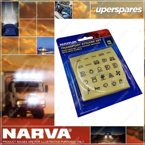 Narva Transport Sticker Set for LED Switch Light Interior - Blister Pack