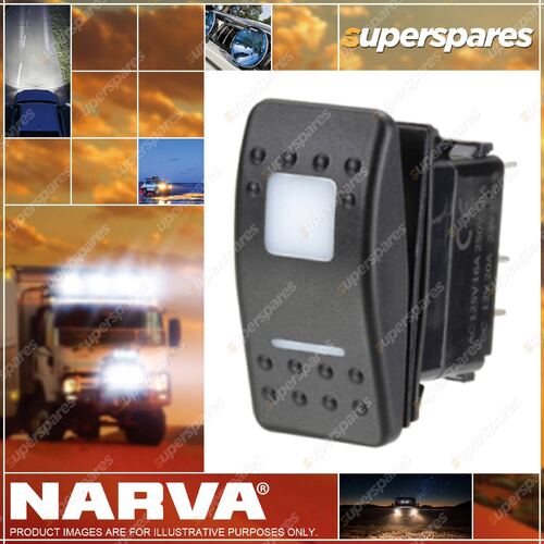 Narva LED Illuminated Sealed Rocker Switch - Red 12 24V Off On 63158Bl