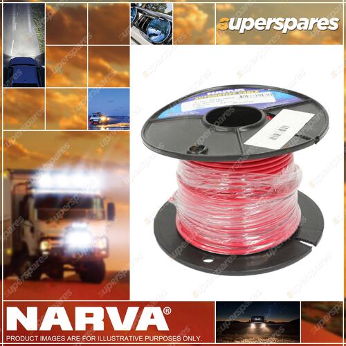 Narva Single Core Red Cable 5mm Length 30 Meters Red 25Amp 5815-30Rd