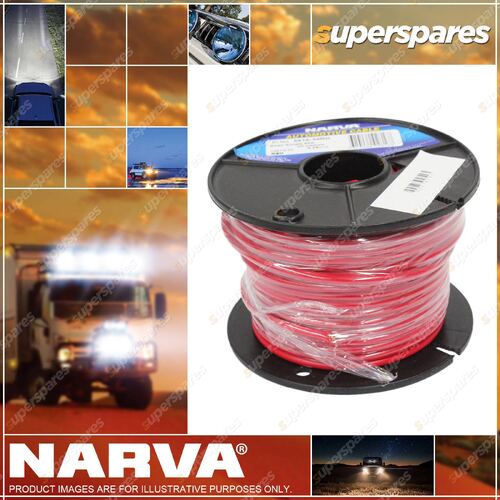 Narva Single Core Red Cable 6mm Length 30 Meters Red 50Amp 5816-30Rd