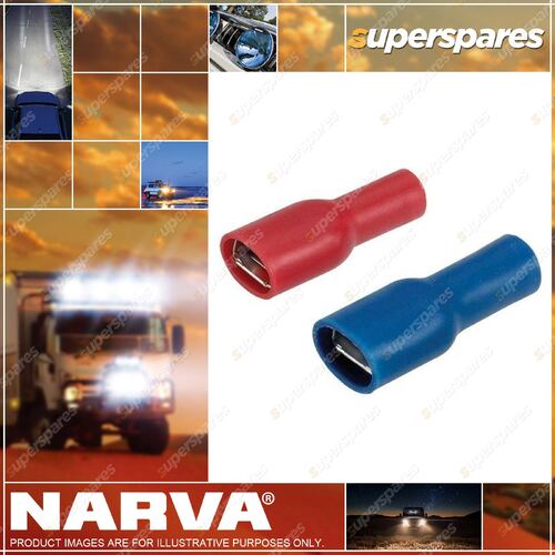 Narva Red Female Insulated Blade Terminals Wire Size 2.5 - 3mm Pack Of 10