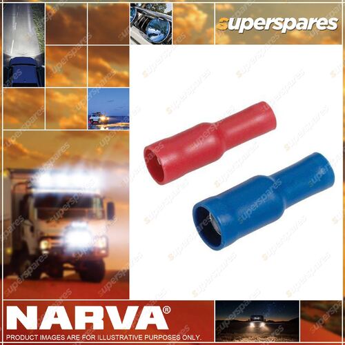 Narva Red Female Insulated Bullet Terminals Wire Size 2.5-3mm Pack Of 12